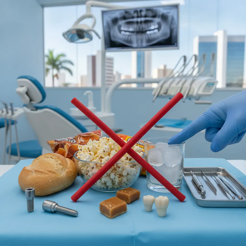 O que não pode comer depois do implante dentário em Rio Verde